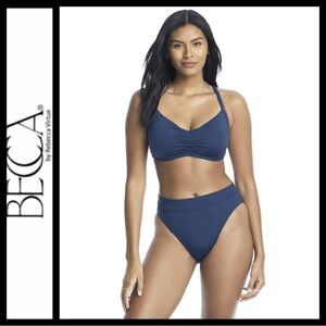 NWT Becca by Rebecca Virtue French Cut Hi Leg Tanya Bikini Bottom